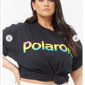 Plus size Polaroid graphic tee